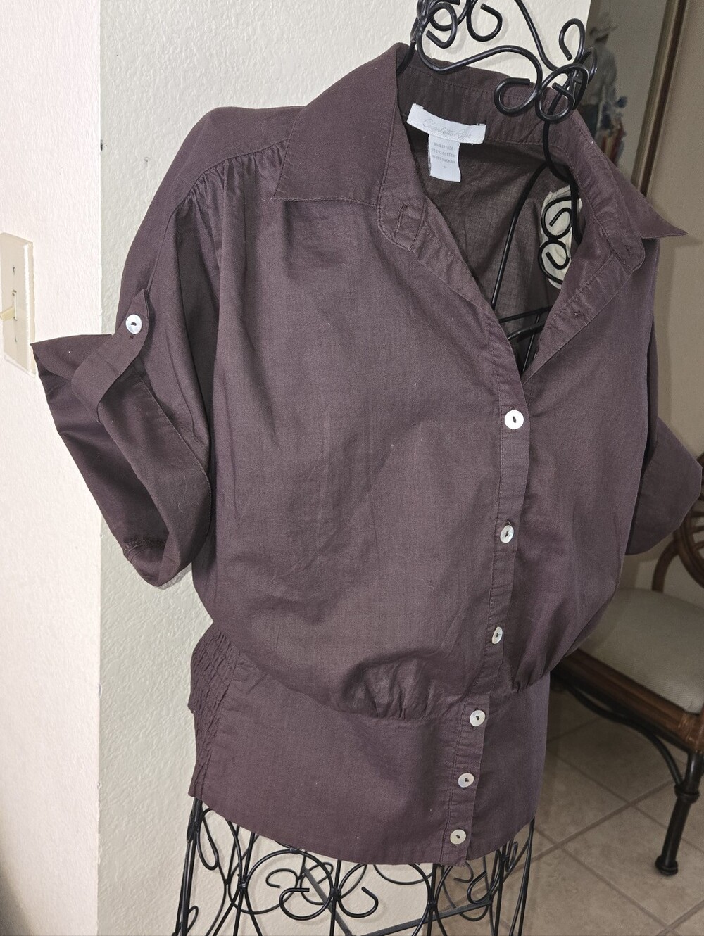 Lightweight 100% Cotton Blouse Sml